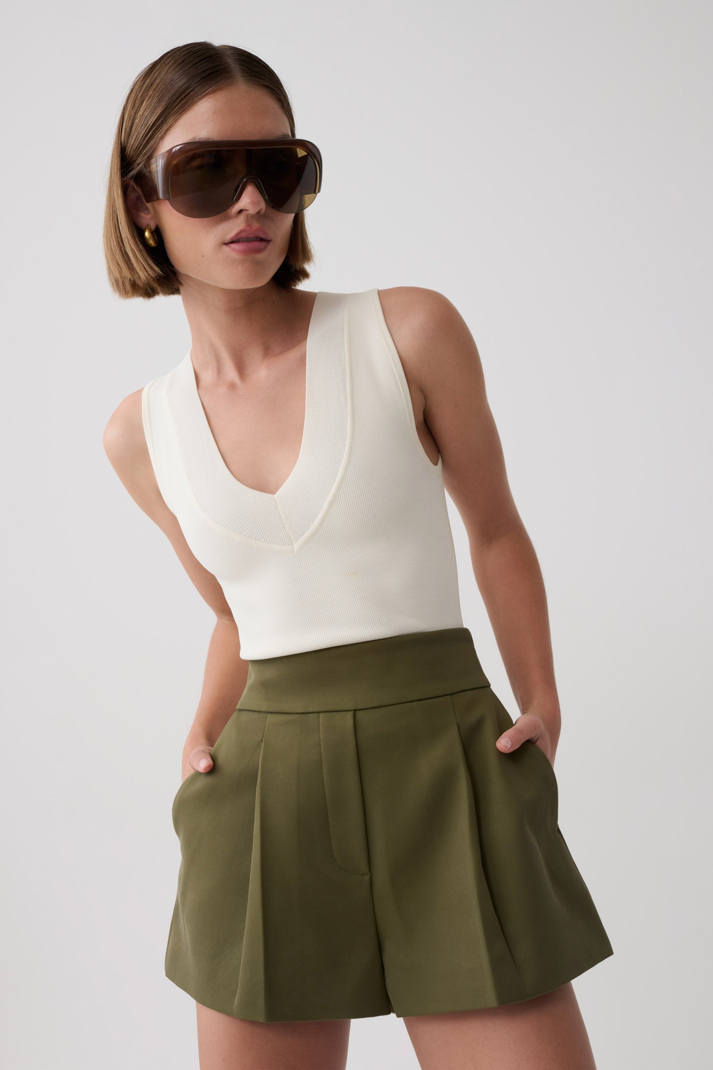 Alden High Waisted Short - Olive