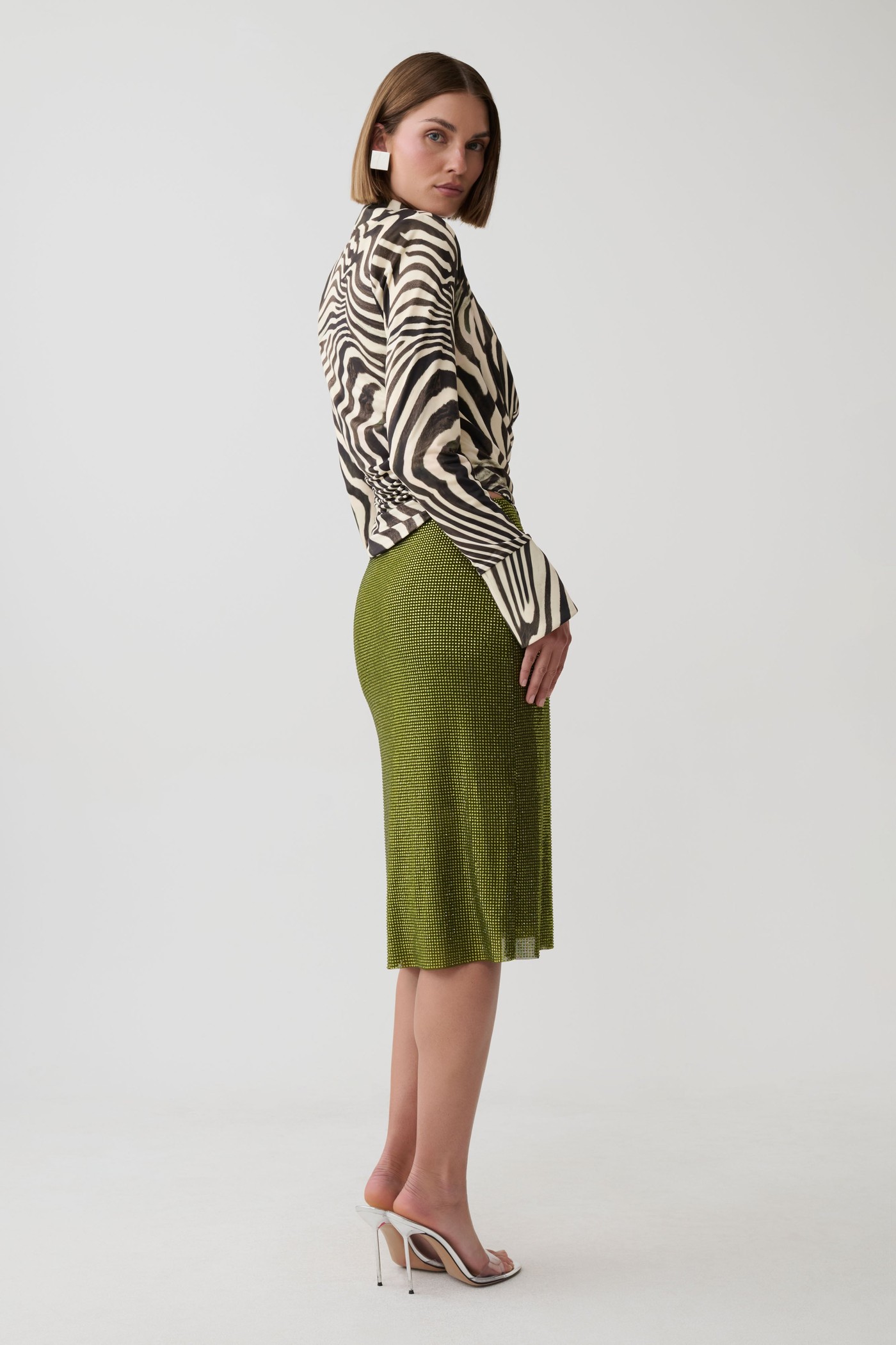 Elmira Long Sleeve Zebra Print Top - Zebra Print view 4
