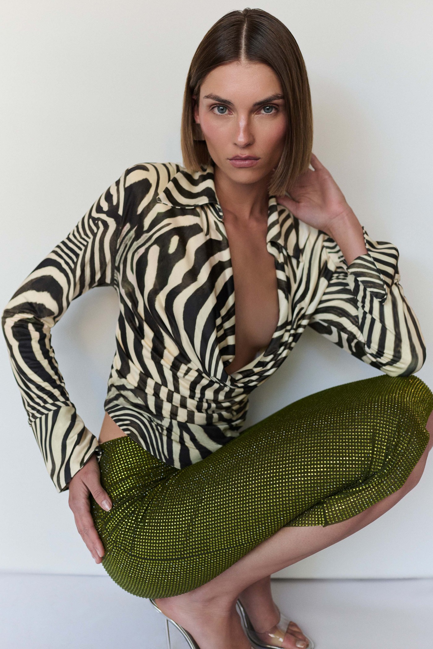 Elmira Long Sleeve Zebra Print Top - Zebra Print